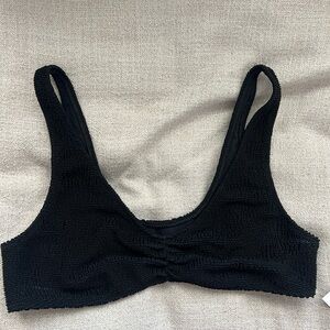 Pacsun Black Textured/Scrunch Bikini Top
